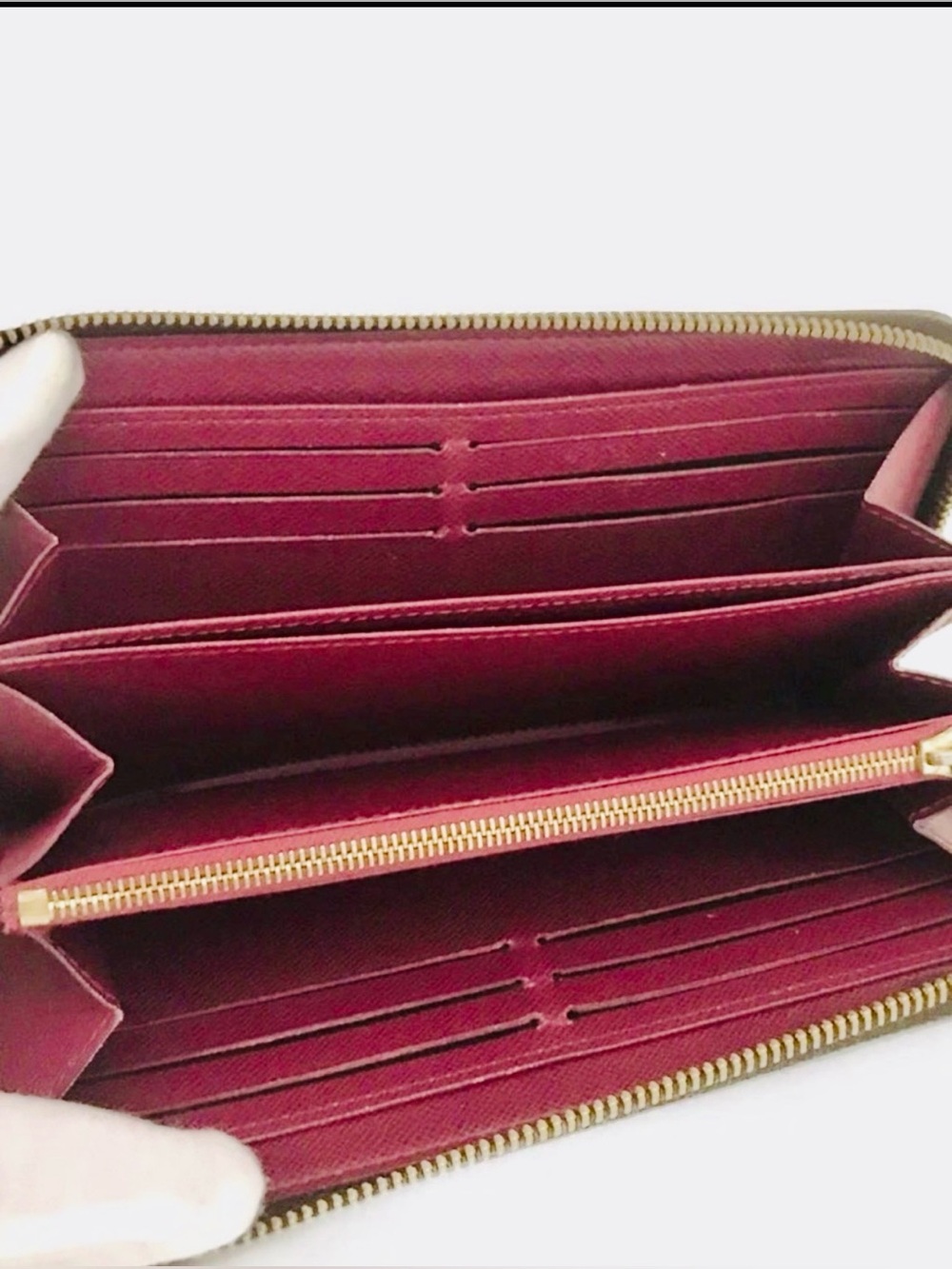Louis Vuitton Burgundy Monogram Zippy Wallet